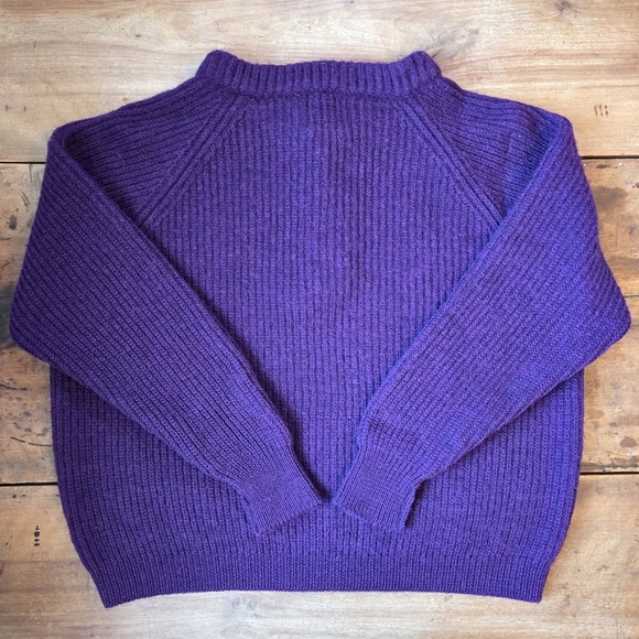 Vintage Great Northern Knitters 100% Wool Sweater – Unisex Size 50 - Purple - Picture 5 of 6